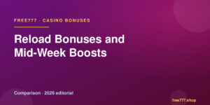 Reload Bonuses and Mid-Week Boosts — Free777 editorial 2026