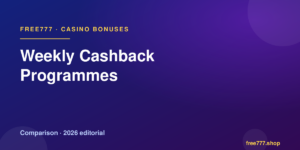Weekly Cashback Programmes — Free777 editorial 2026