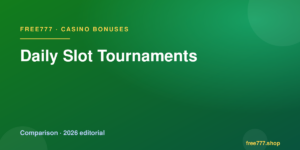Daily Slot Tournaments — Free777 editorial 2026