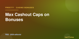 Max Cashout Caps on Bonuses — Free777 editorial 2026