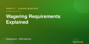 Wagering Requirements Explained — Free777 editorial 2026