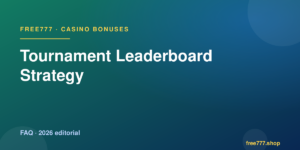 Tournament Leaderboard Strategy — Free777 editorial 2026