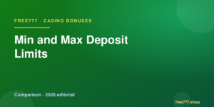 Min and Max Deposit Limits — Free777 editorial 2026
