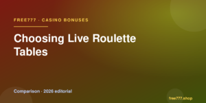 Choosing Live Roulette Tables — Free777 editorial 2026