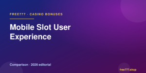 Mobile Slot User Experience — Free777 editorial 2026
