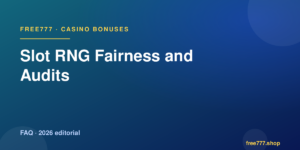 Slot RNG Fairness and Audits — Free777 editorial 2026